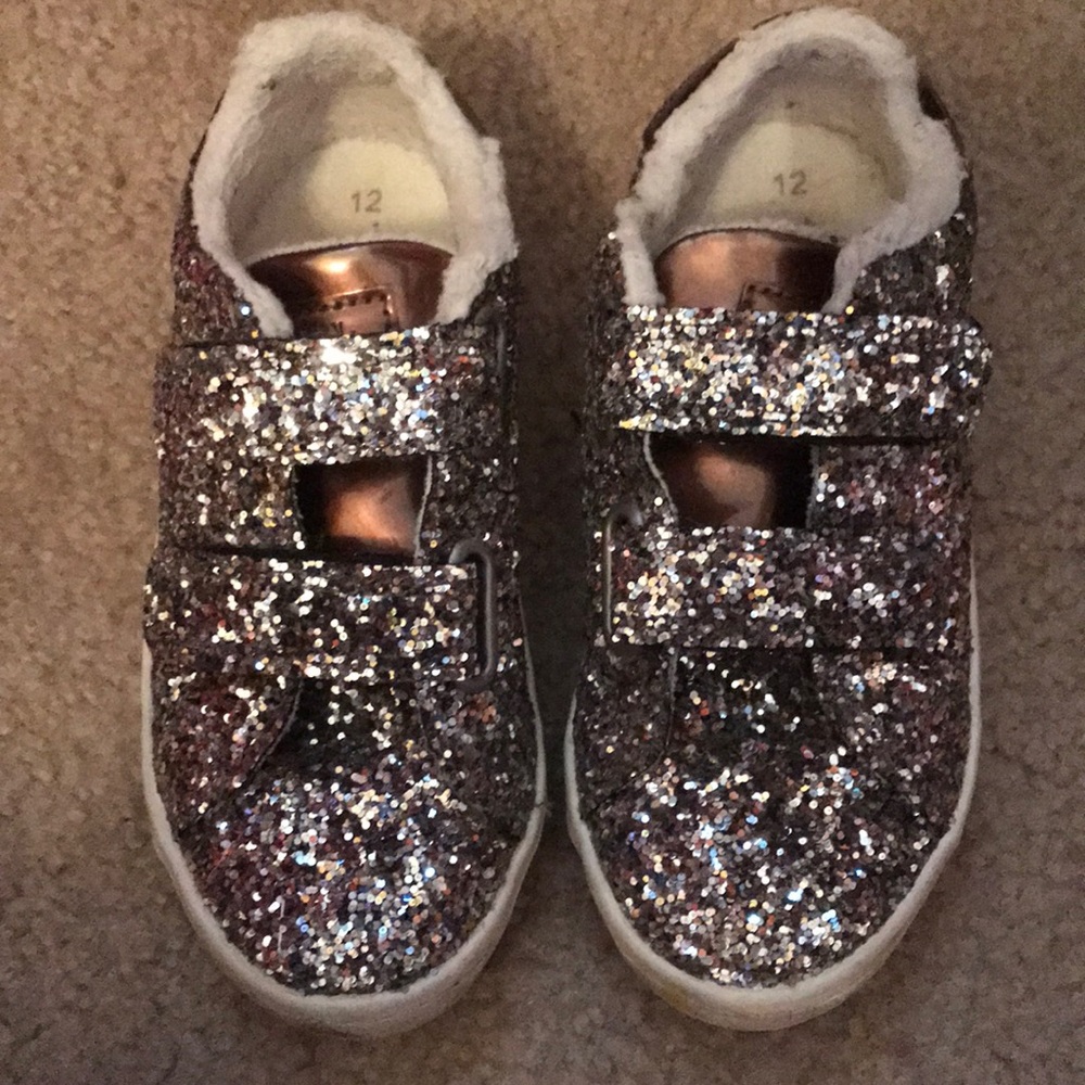 Girl’s Bronze Glittery Shoes Size 13